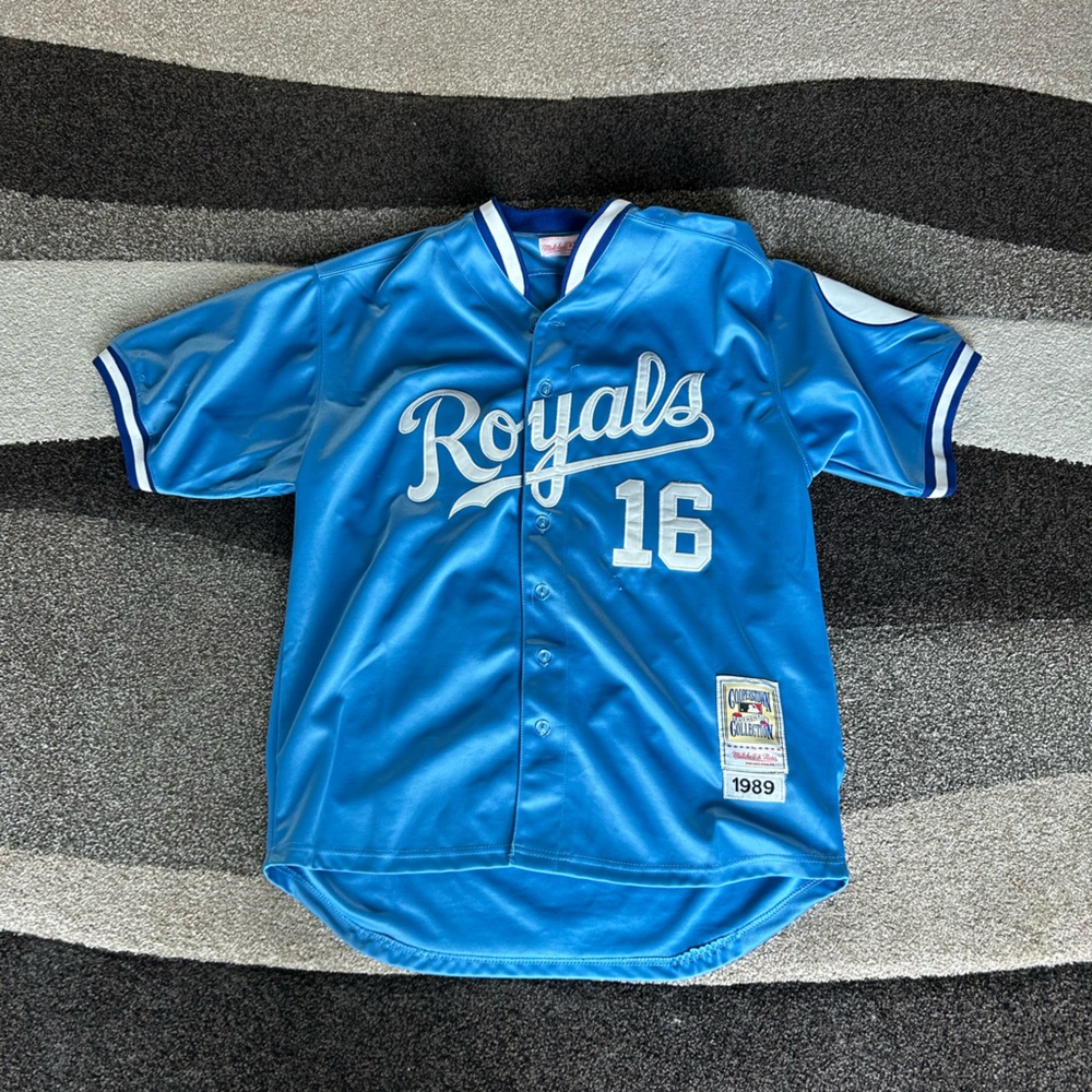 Mitchell & Ness Blue Jersey Shirt Performance Fabric